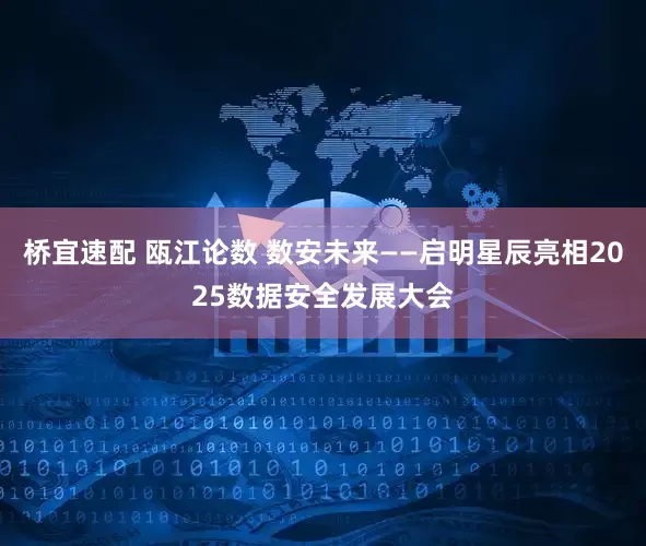 桥宜速配 瓯江论数 数安未来——启明星辰亮相2025数据安全发展大会